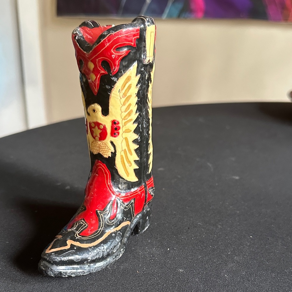 Western Cowboy Boot Vintage Candle